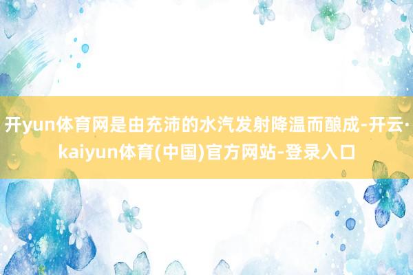 开yun体育网是由充沛的水汽发射降温而酿成-开云·kaiyun体育(中国)官方网站-登录入口